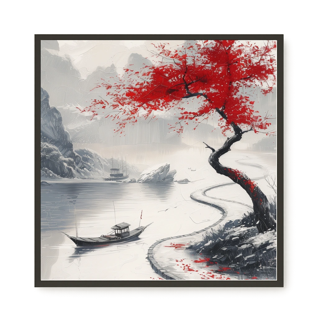 Red Tree Canvas Wall Art