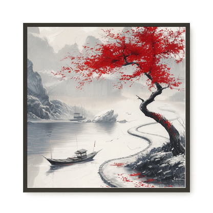 Red Tree Canvas Wall Art