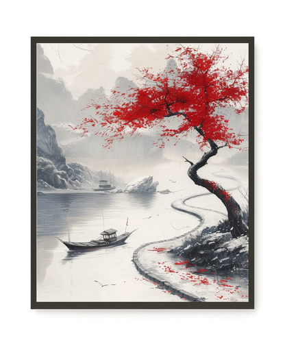 Red Tree Canvas Wall Art