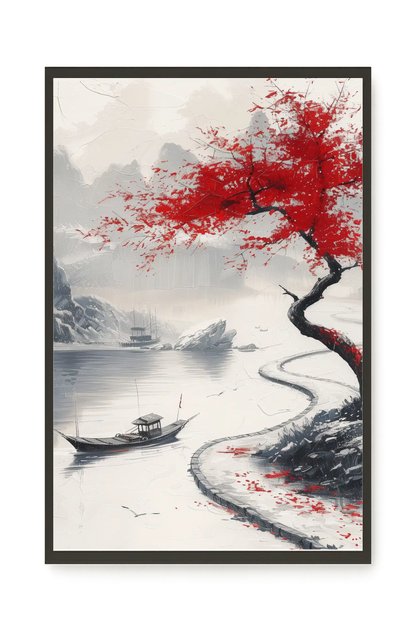 Red Tree Canvas Wall Art