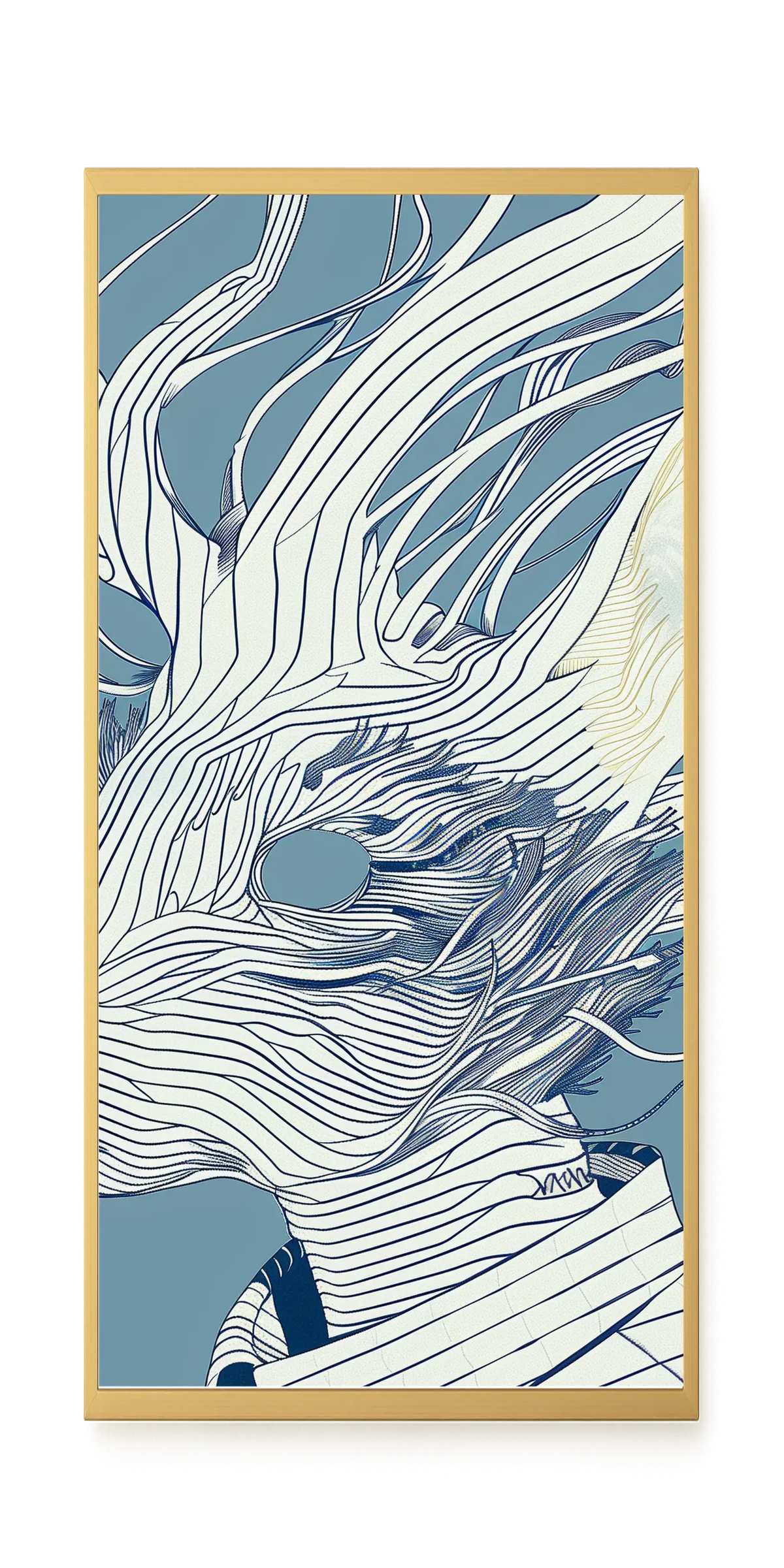 Line Rabbit Canvas Wall Art