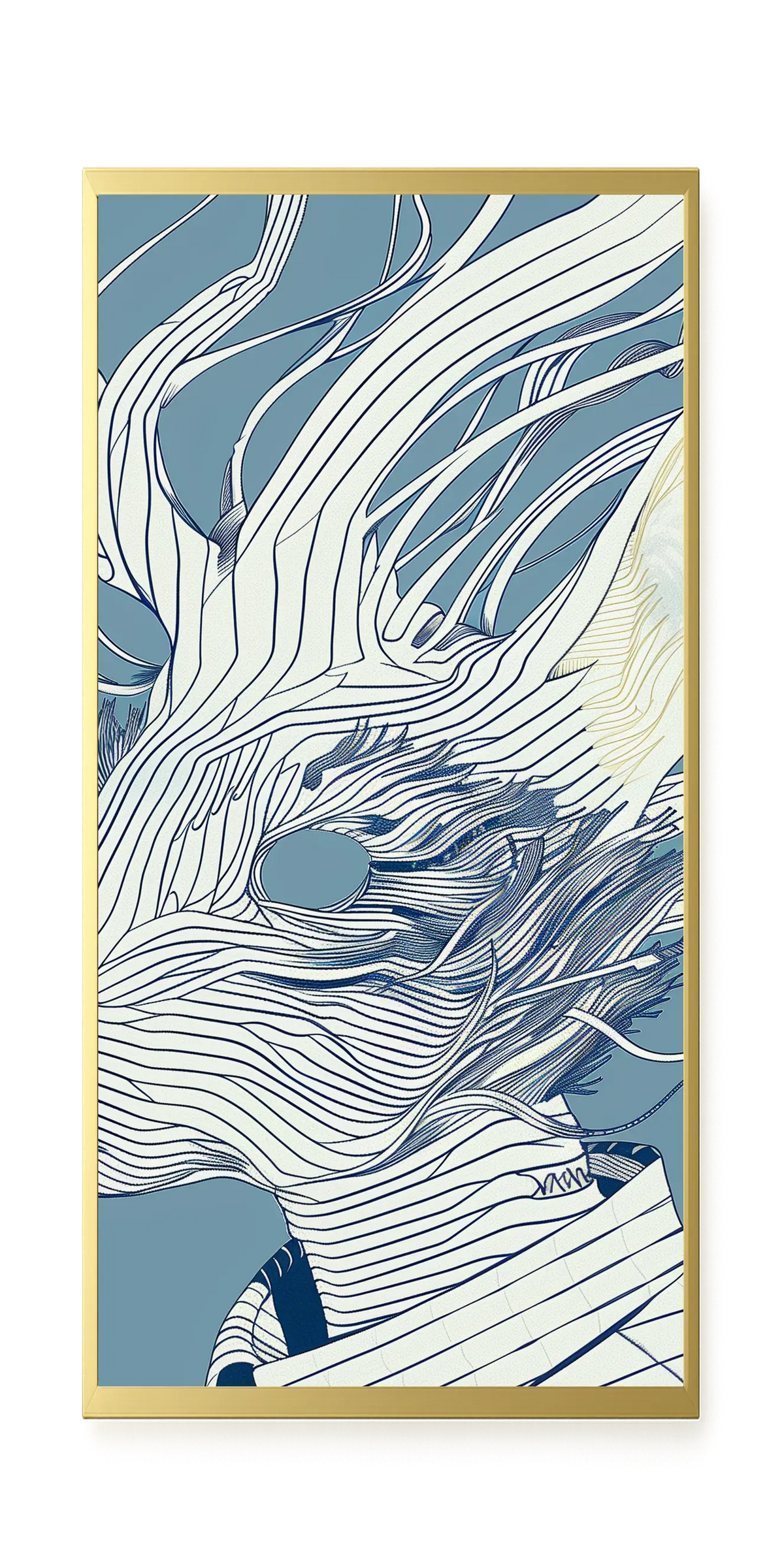 Line Rabbit Canvas Wall Art