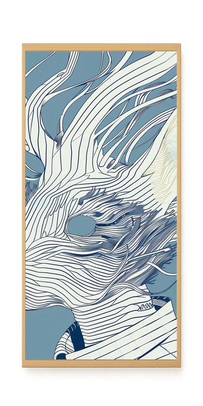Line Rabbit Canvas Wall Art