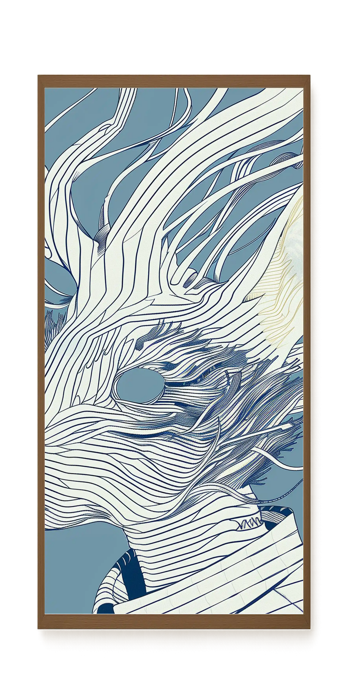 Line Rabbit Canvas Wall Art