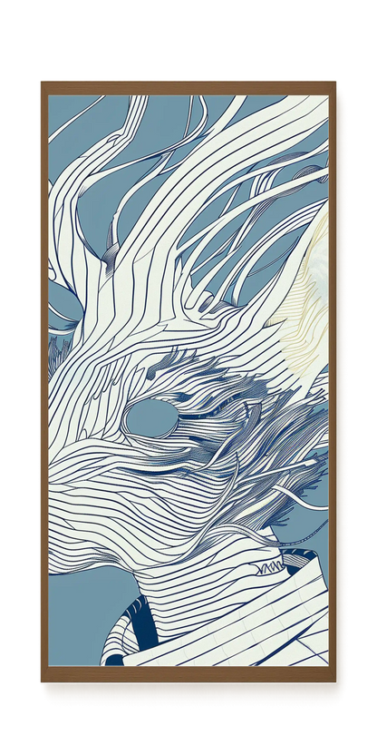 Line Rabbit Canvas Wall Art