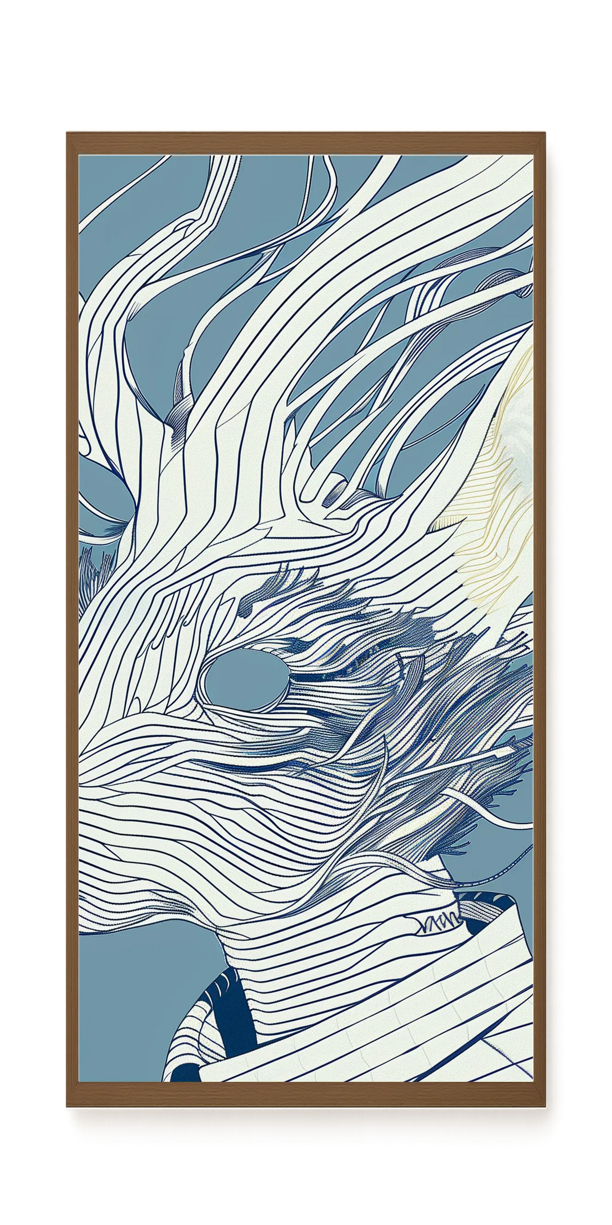 Line Rabbit Canvas Wall Art