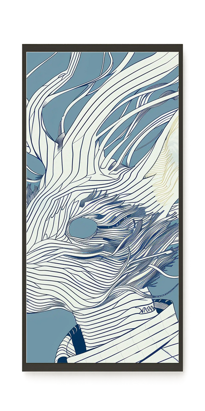 Line Rabbit Canvas Wall Art