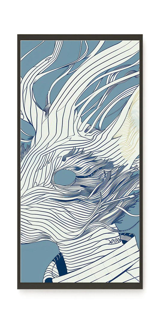 Line Rabbit Canvas Wall Art