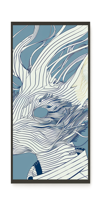 Line Rabbit Canvas Wall Art