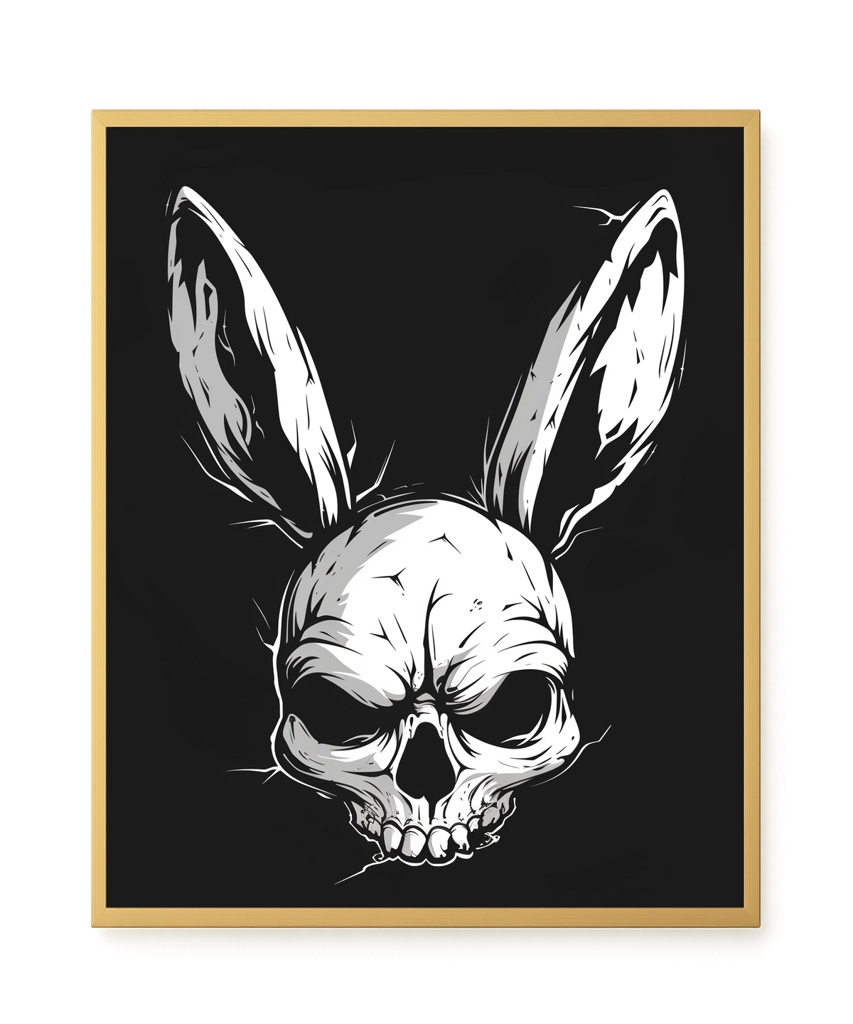 Skull Rabbit Canvas Wall Art