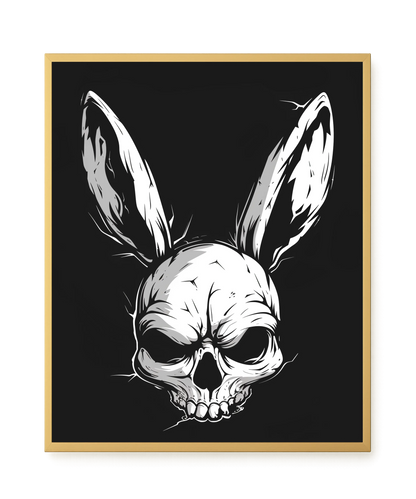 Skull Rabbit Canvas Wall Art