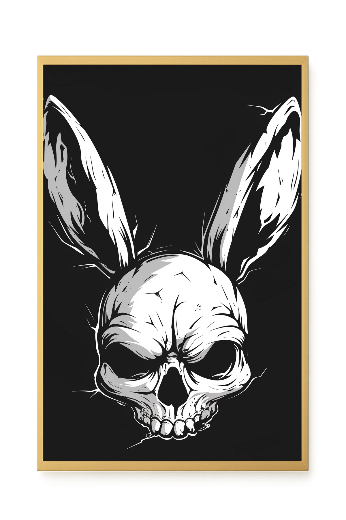 Skull Rabbit Canvas Wall Art