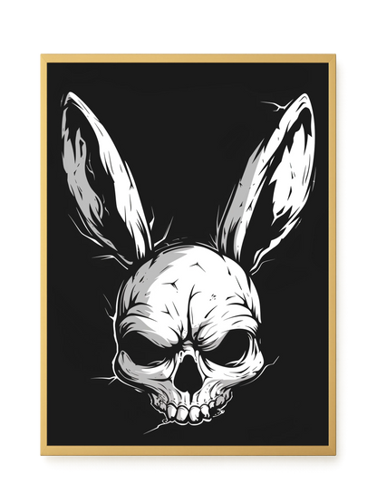 Skull Rabbit Canvas Wall Art