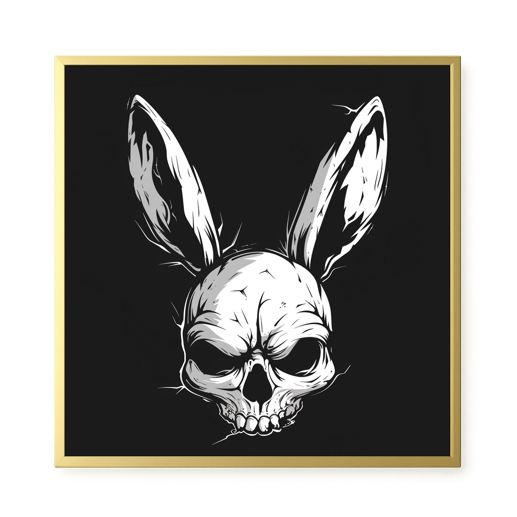 Skull Rabbit Canvas Wall Art