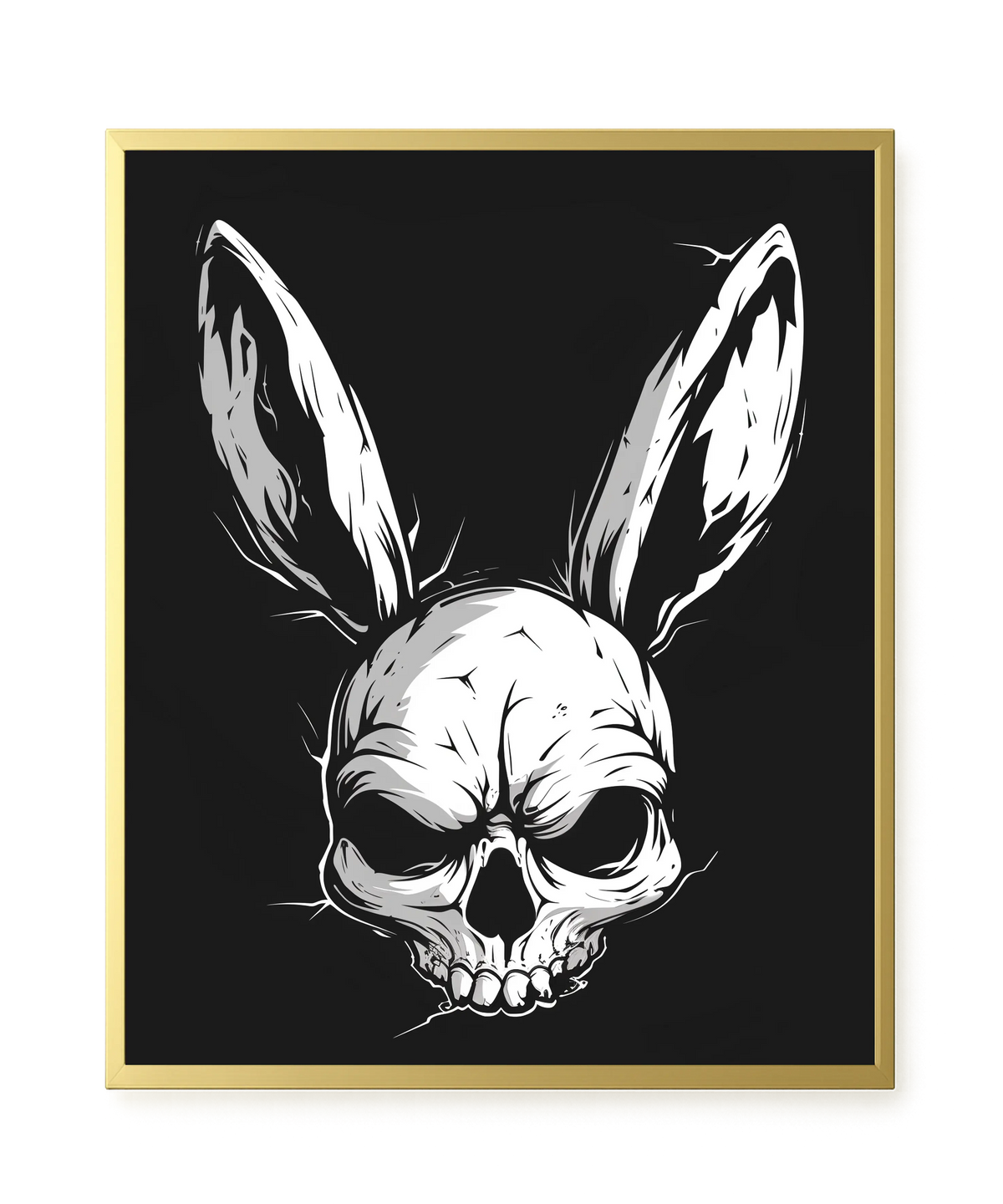 Skull Rabbit Canvas Wall Art