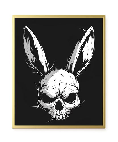 Skull Rabbit Canvas Wall Art