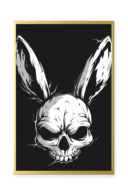 Skull Rabbit Canvas Wall Art