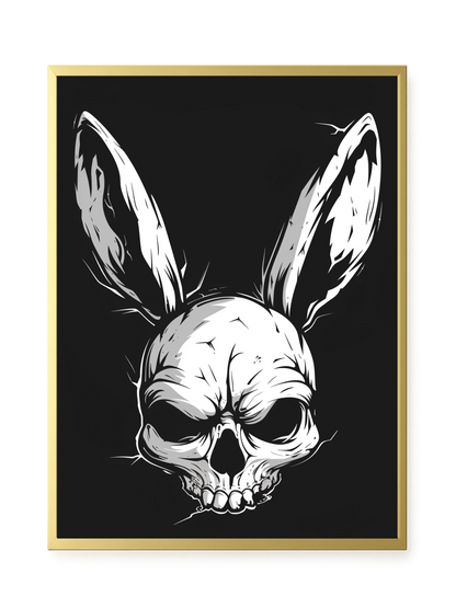 Skull Rabbit Canvas Wall Art