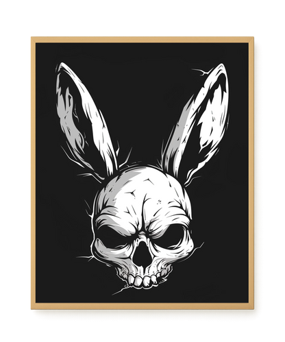 Skull Rabbit Canvas Wall Art
