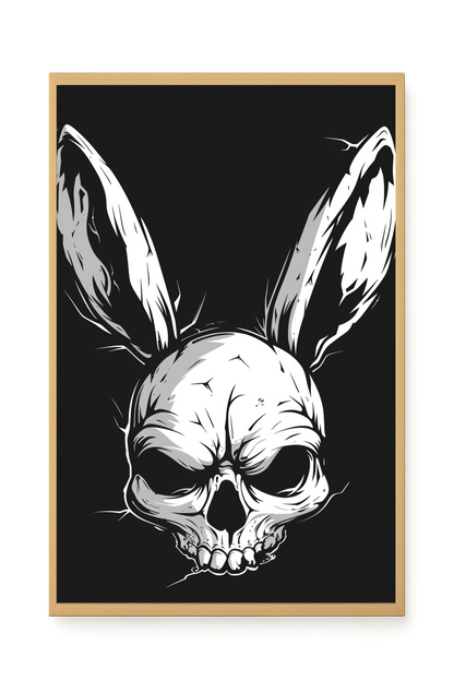 Skull Rabbit Canvas Wall Art