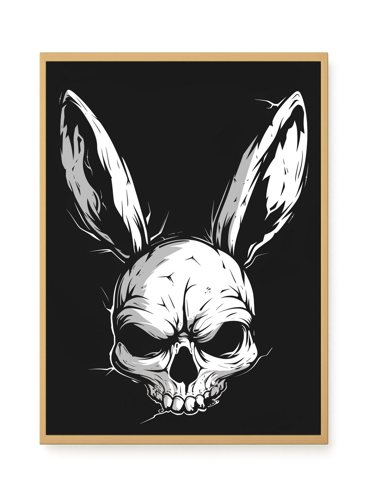 Skull Rabbit Canvas Wall Art