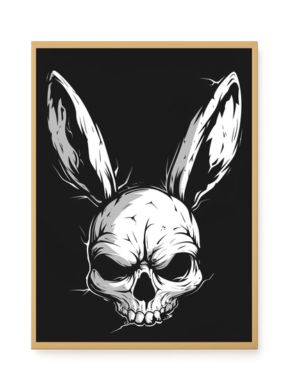 Skull Rabbit Canvas Wall Art