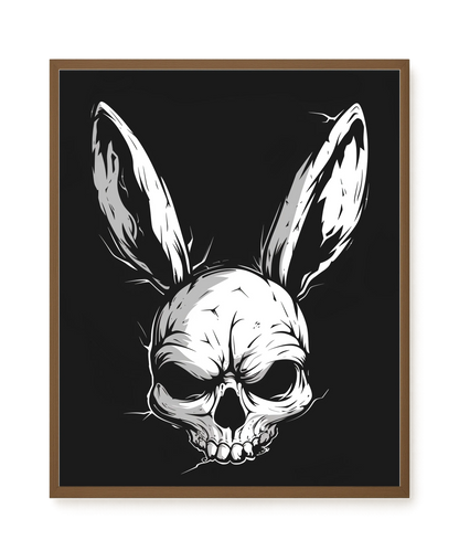 Skull Rabbit Canvas Wall Art