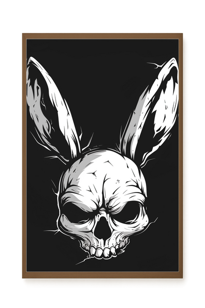 Skull Rabbit Canvas Wall Art
