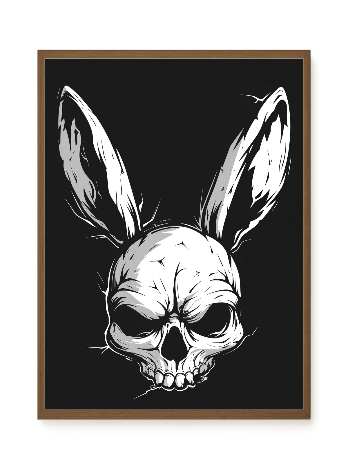 Skull Rabbit Canvas Wall Art