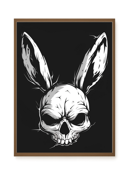 Skull Rabbit Canvas Wall Art