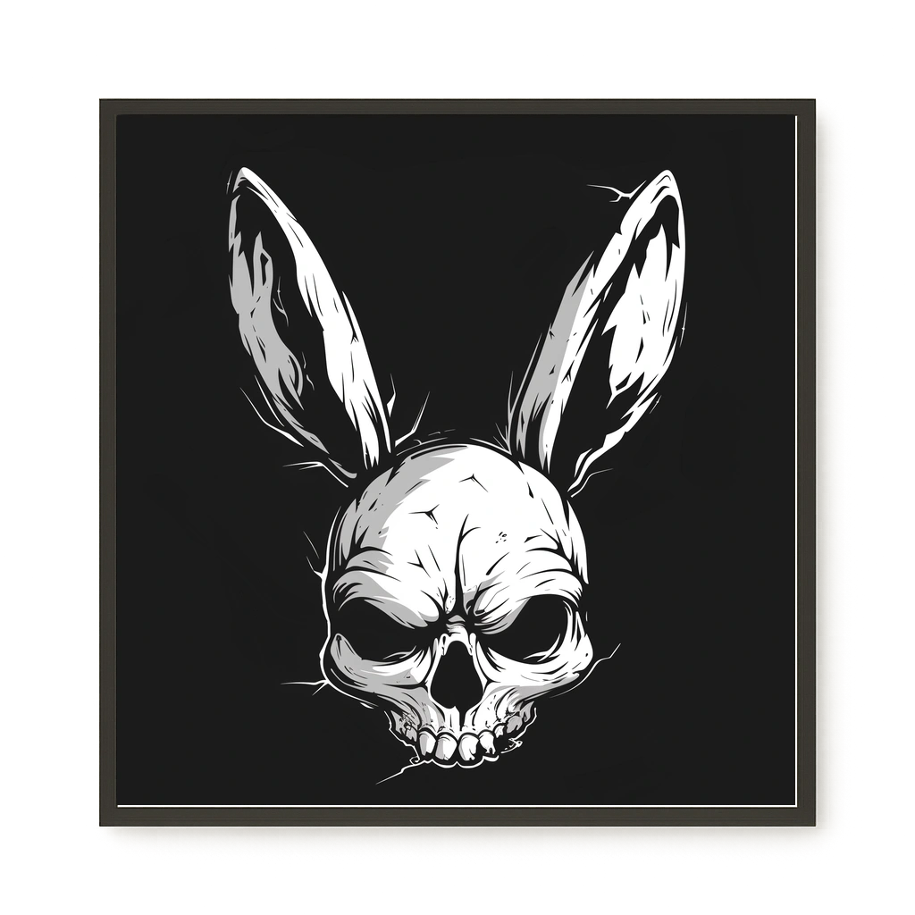 Skull Rabbit Canvas Wall Art