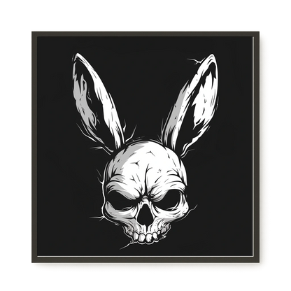 Skull Rabbit Canvas Wall Art