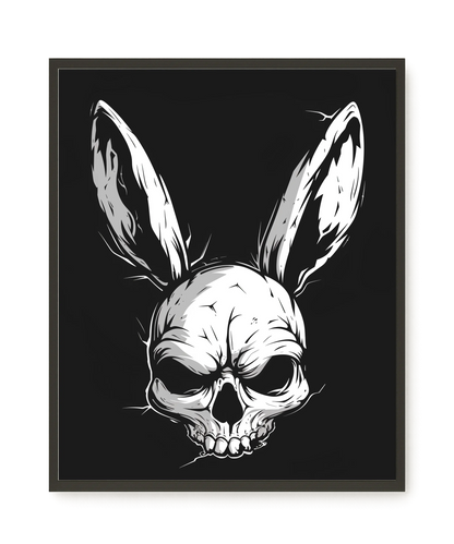Skull Rabbit Canvas Wall Art