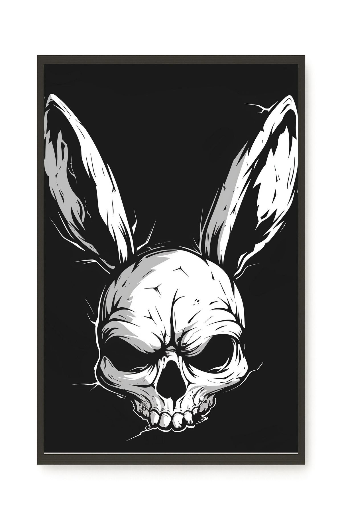 Skull Rabbit Canvas Wall Art