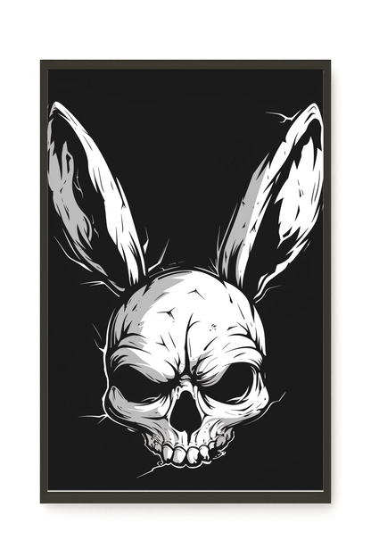 Skull Rabbit Canvas Wall Art