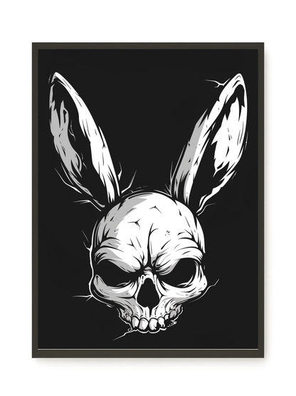 Skull Rabbit Canvas Wall Art