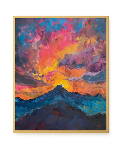 Burning Horizon Canvas Wall Art