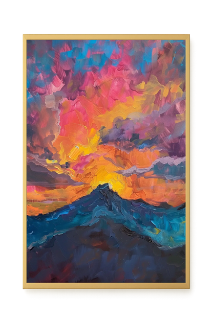 Burning Horizon Canvas Wall Art