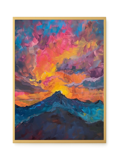 Burning Horizon Canvas Wall Art