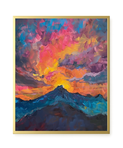 Burning Horizon Canvas Wall Art