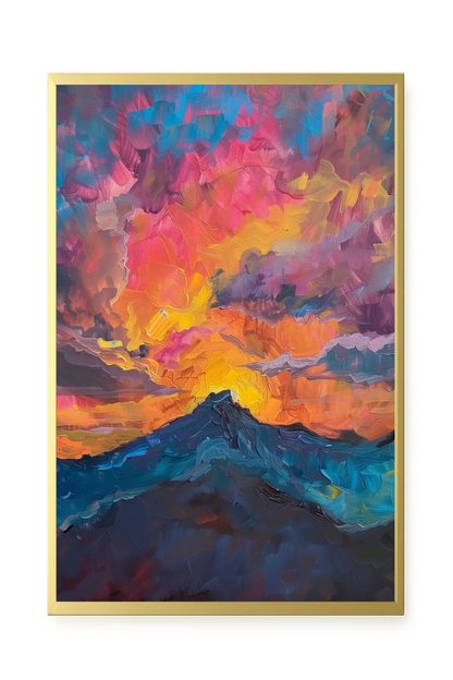 Burning Horizon Canvas Wall Art