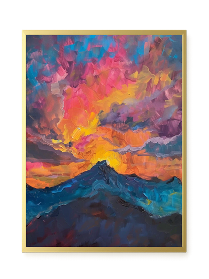 Burning Horizon Canvas Wall Art