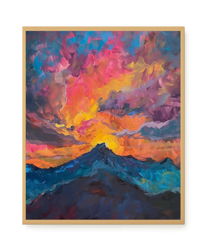Burning Horizon Canvas Wall Art