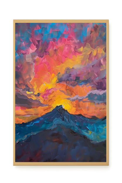 Burning Horizon Canvas Wall Art