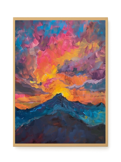 Burning Horizon Canvas Wall Art