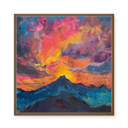 Burning Horizon Canvas Wall Art