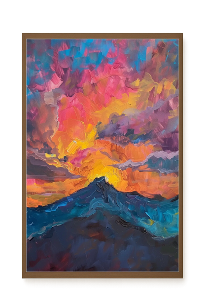 Burning Horizon Canvas Wall Art