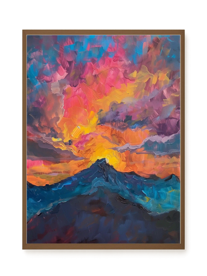 Burning Horizon Canvas Wall Art
