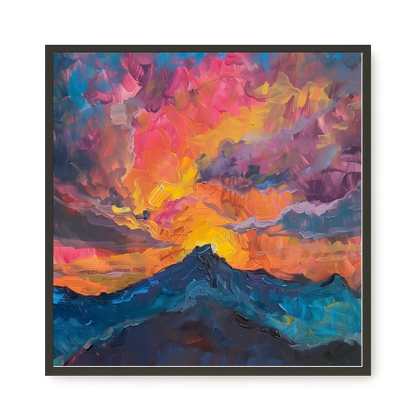 Burning Horizon Canvas Wall Art