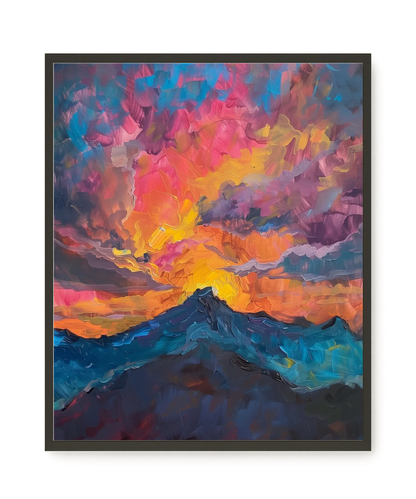 Burning Horizon Canvas Wall Art